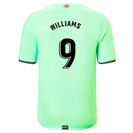 Herren Fußball Inaki Williams #9 Hellgrün Auswärtstrikot Trikot 2021/22 T-Shirt