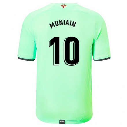 Herren Fußball Iker Muniain #10 Hellgrün Auswärtstrikot Trikot 2021/22 T-Shirt