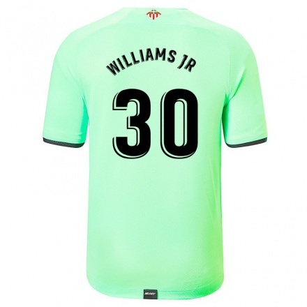 Herren Fußball Nico Williams #30 Hellgrün Auswärtstrikot Trikot 2021/22 T-Shirt