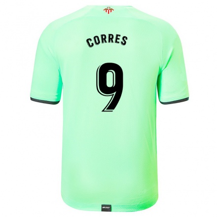 Herren Fußball Yulema Corres #9 Hellgrün Auswärtstrikot Trikot 2021/22 T-Shirt