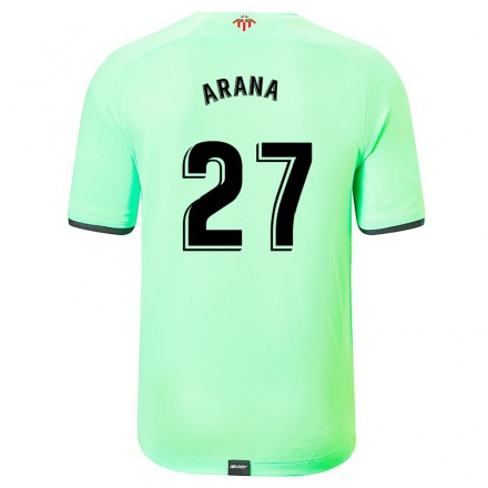 Herren Fußball Ainhize Arana #27 Hellgrün Auswärtstrikot Trikot 2021/22 T-Shirt