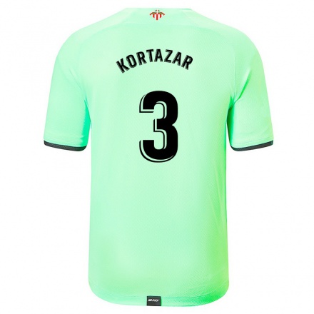 Herren Fußball Mikel Kortazar #3 Hellgrün Auswärtstrikot Trikot 2021/22 T-Shirt