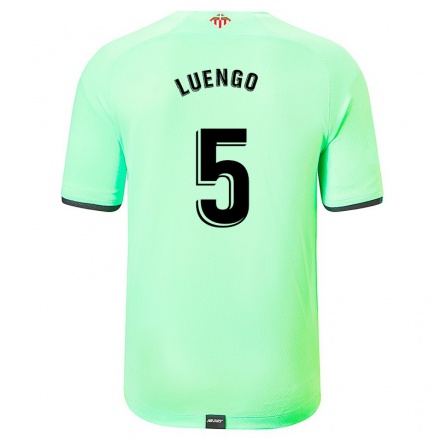 Herren Fußball Oier Luengo #5 Hellgrün Auswärtstrikot Trikot 2021/22 T-Shirt