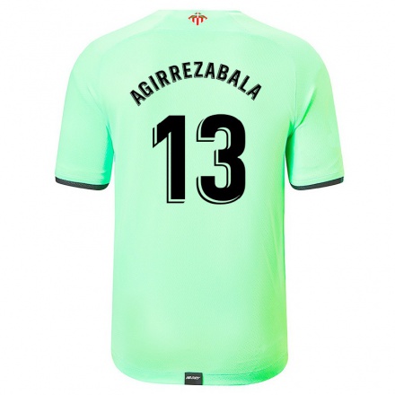 Herren Fußball Julen Agirrezabala #13 Hellgrün Auswärtstrikot Trikot 2021/22 T-Shirt