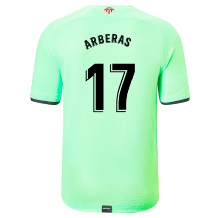 Herren Fußball Xabier Arberas #17 Hellgrün Auswärtstrikot Trikot 2021/22 T-Shirt