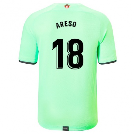 Herren Fußball Jesus Areso #18 Hellgrün Auswärtstrikot Trikot 2021/22 T-Shirt