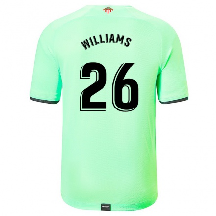 Herren Fußball Nico Williams #26 Hellgrün Auswärtstrikot Trikot 2021/22 T-Shirt