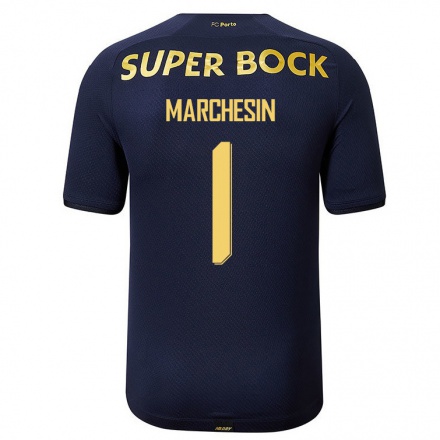 Herren Fußball Agustin Marchesin #1 Navy Blau Auswärtstrikot Trikot 2021/22 T-Shirt