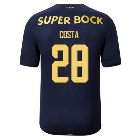 Herren Fußball Bruno Costa #28 Navy Blau Auswärtstrikot Trikot 2021/22 T-Shirt