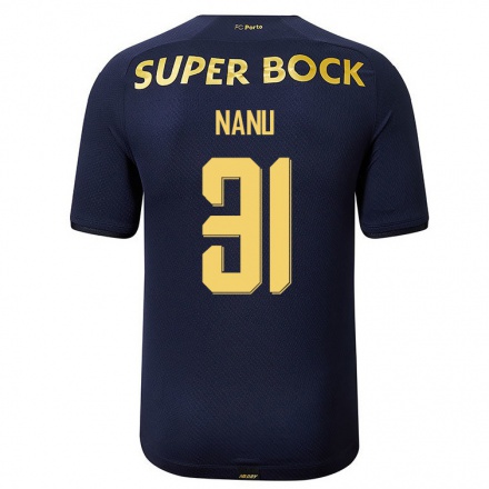 Herren Fußball Nanu #31 Navy Blau Auswärtstrikot Trikot 2021/22 T-Shirt