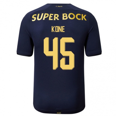 Herren Fußball Samba Kone #45 Navy Blau Auswärtstrikot Trikot 2021/22 T-Shirt