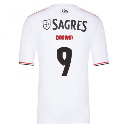 Herren Fußball Darwin Nunez #9 Weiß Auswärtstrikot Trikot 2021/22 T-Shirt