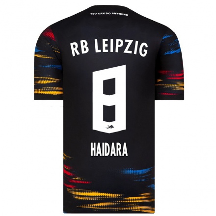 Herren Fußball Amadou Haidara #8 Schwarz Gelb Auswärtstrikot Trikot 2021/22 T-Shirt