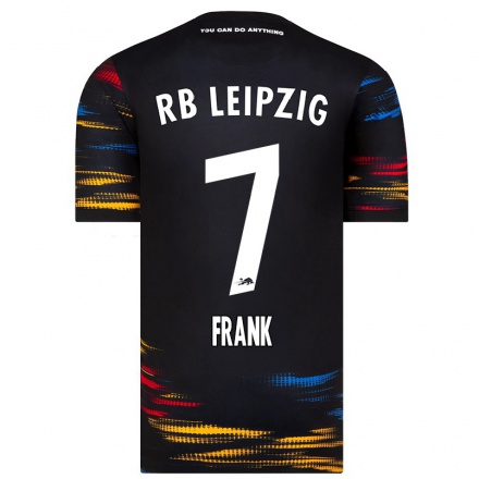 Herren Fußball Madlen Frank #7 Schwarz Gelb Auswärtstrikot Trikot 2021/22 T-Shirt