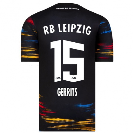Herren Fußball Melanie Gerrits #15 Schwarz Gelb Auswärtstrikot Trikot 2021/22 T-Shirt