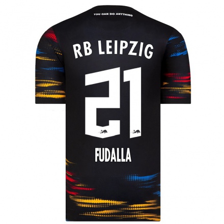 Herren Fußball Vanessa Fudalla #21 Schwarz Gelb Auswärtstrikot Trikot 2021/22 T-Shirt