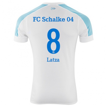 Herren Fußball Danny Latza #8 Weiß Blau Auswärtstrikot Trikot 2021/22 T-shirt