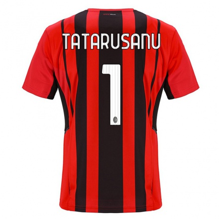 Herren Fußball Ciprian Tatarusanu #1 Rot Schwarz Heimtrikot Trikot 2021/22 T-Shirt