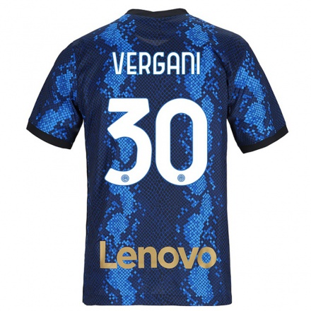 Herren Fußball Bianca Vergani #30 Dunkelblau Heimtrikot Trikot 2021/22 T-Shirt
