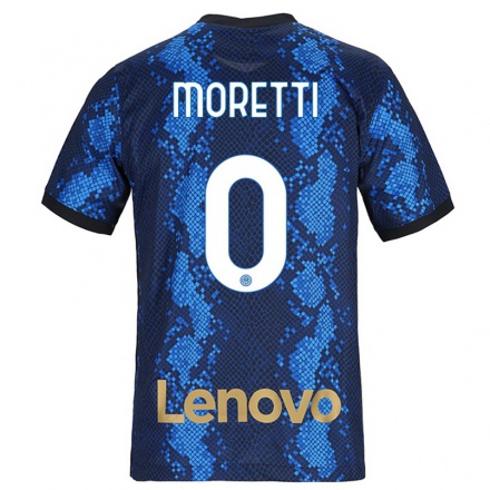 Herren Fußball Andrea Moretti #0 Dunkelblau Heimtrikot Trikot 2021/22 T-Shirt