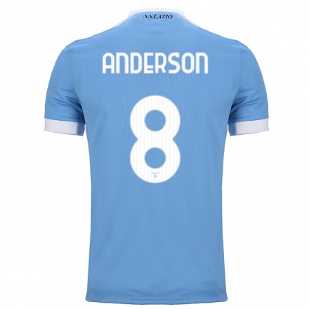 Herren Fußball Djavan Anderson #8 Blau Heimtrikot Trikot 2021/22 T-Shirt