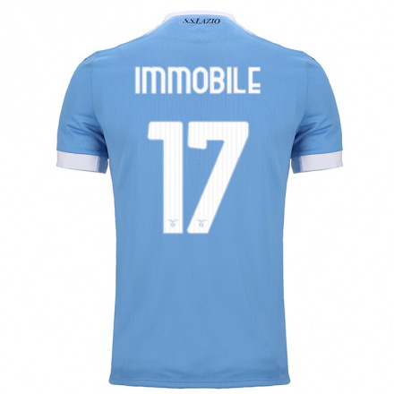 Herren Fußball Ciro Immobile #17 Blau Heimtrikot Trikot 2021/22 T-Shirt