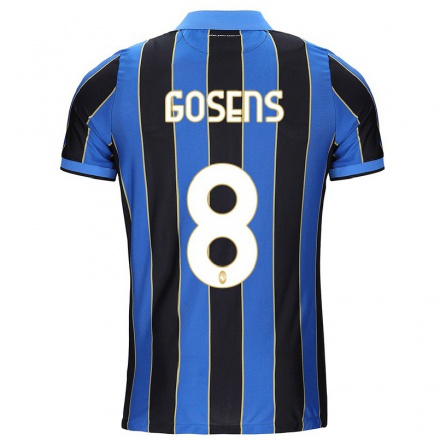 Herren Fußball Robin Gosens #8 Schwarz Blau Heimtrikot Trikot 2021/22 T-Shirt