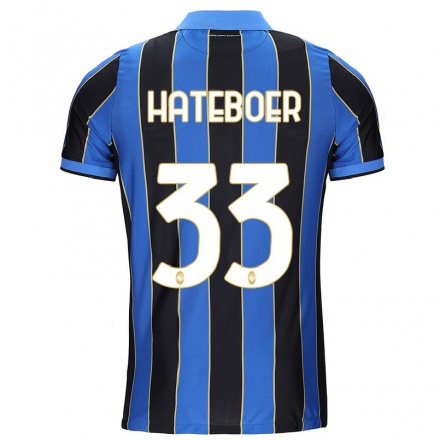 Herren Fußball Hans Hateboer #33 Schwarz Blau Heimtrikot Trikot 2021/22 T-shirt