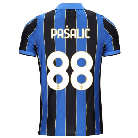 Herren Fußball Mario Pasalic #88 Schwarz Blau Heimtrikot Trikot 2021/22 T-Shirt