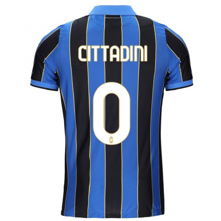 Herren Fußball Giorgio Cittadini #0 Schwarz Blau Heimtrikot Trikot 2021/22 T-shirt