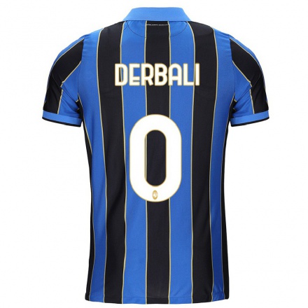 Herren Fußball Sherb Derbali #0 Schwarz Blau Heimtrikot Trikot 2021/22 T-shirt