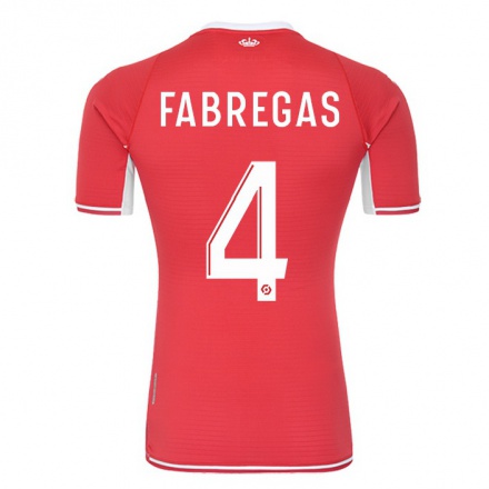 Herren Fußball Cesc Fabregas #4 Rot-weib Heimtrikot Trikot 2021/22 T-shirt