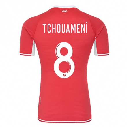 Herren Fußball Aurelien Tchouameni #8 Rot-weib Heimtrikot Trikot 2021/22 T-shirt