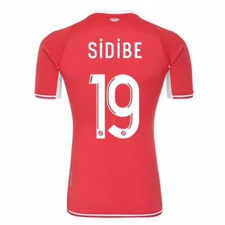 Herren Fußball Djibril Sidibe #19 Rot-weib Heimtrikot Trikot 2021/22 T-shirt