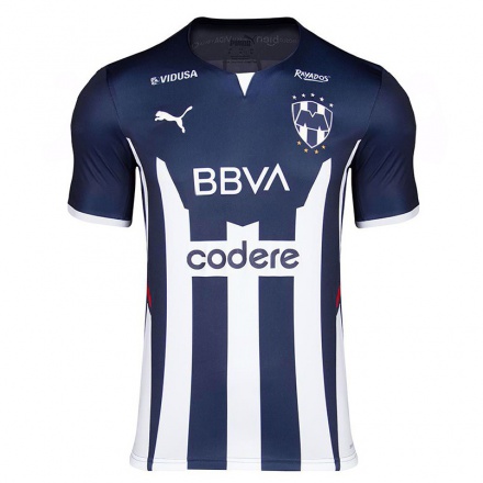 Herren Fußball Dein Name #0 Navy Blau Heimtrikot Trikot 2021/22 T-shirt