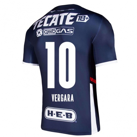 Herren Fußball Duvan Vergara #10 Navy Blau Heimtrikot Trikot 2021/22 T-Shirt