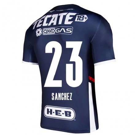 Herren Fußball Luis Sanchez #23 Navy Blau Heimtrikot Trikot 2021/22 T-Shirt