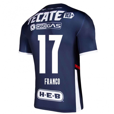 Herren Fußball Yamile Franco #17 Navy Blau Heimtrikot Trikot 2021/22 T-Shirt