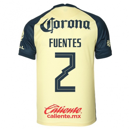 Herren Fußball Luis Fuentes #2 Gelb Heimtrikot Trikot 2021/22 T-shirt