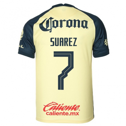 Herren Fußball Leo Suarez #7 Gelb Heimtrikot Trikot 2021/22 T-Shirt