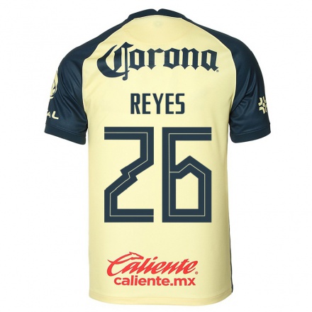 Herren Fußball Salvador Reyes #26 Gelb Heimtrikot Trikot 2021/22 T-Shirt