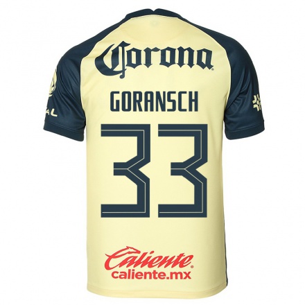 Herren Fußball Adrian Goransch #33 Gelb Heimtrikot Trikot 2021/22 T-Shirt