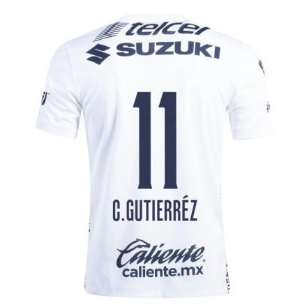 Herren Fußball Carlos Gutierrez #11 Weiß Heimtrikot Trikot 2021/22 T-shirt