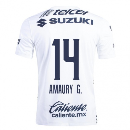 Herren Fußball Amaury Garcia #14 Weiß Heimtrikot Trikot 2021/22 T-Shirt