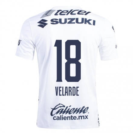 Herren Fußball Efrain Velarde #18 Weiß Heimtrikot Trikot 2021/22 T-Shirt