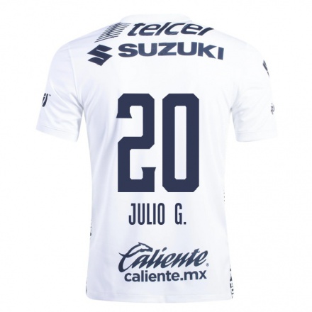 Herren Fußball Julio Gonzalez #20 Weiß Heimtrikot Trikot 2021/22 T-shirt