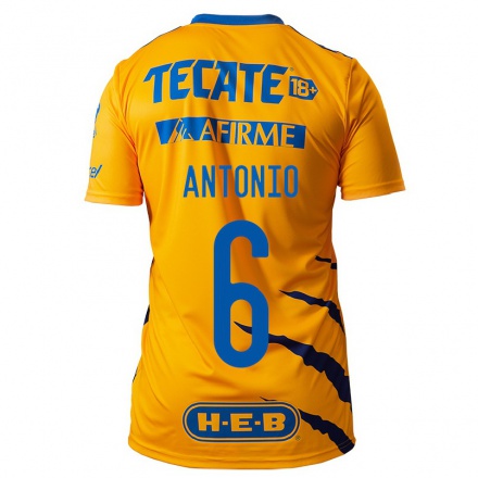 Herren Fußball Nancy Antonio #6 Gelb Heimtrikot Trikot 2021/22 T-Shirt