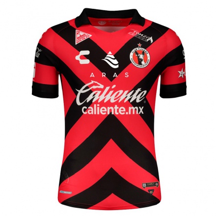 Herren Fußball Julian Velazquez #0 Rot Schwarz Heimtrikot Trikot 2021/22 T-shirt