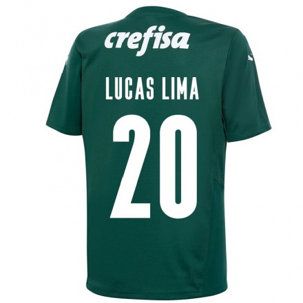 Herren Fußball Lucas Lima #20 Dunkelgrün Heimtrikot Trikot 2021/22 T-Shirt