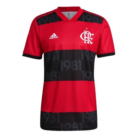 Herren Fußball Hugo Moura #17 Rot Schwarz Heimtrikot Trikot 2021/22 T-shirt